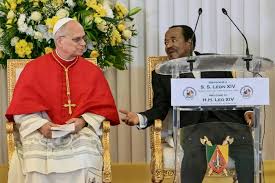 Pope Léo XIV urges Cameroon government to invest in youths, for peace. pope leo peace